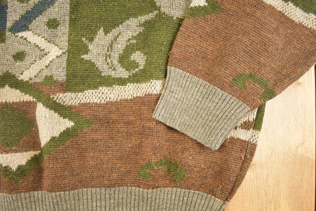 Vintage 1990s Tosani Canada Knit Abstract Sweater Men's XL - Image 3