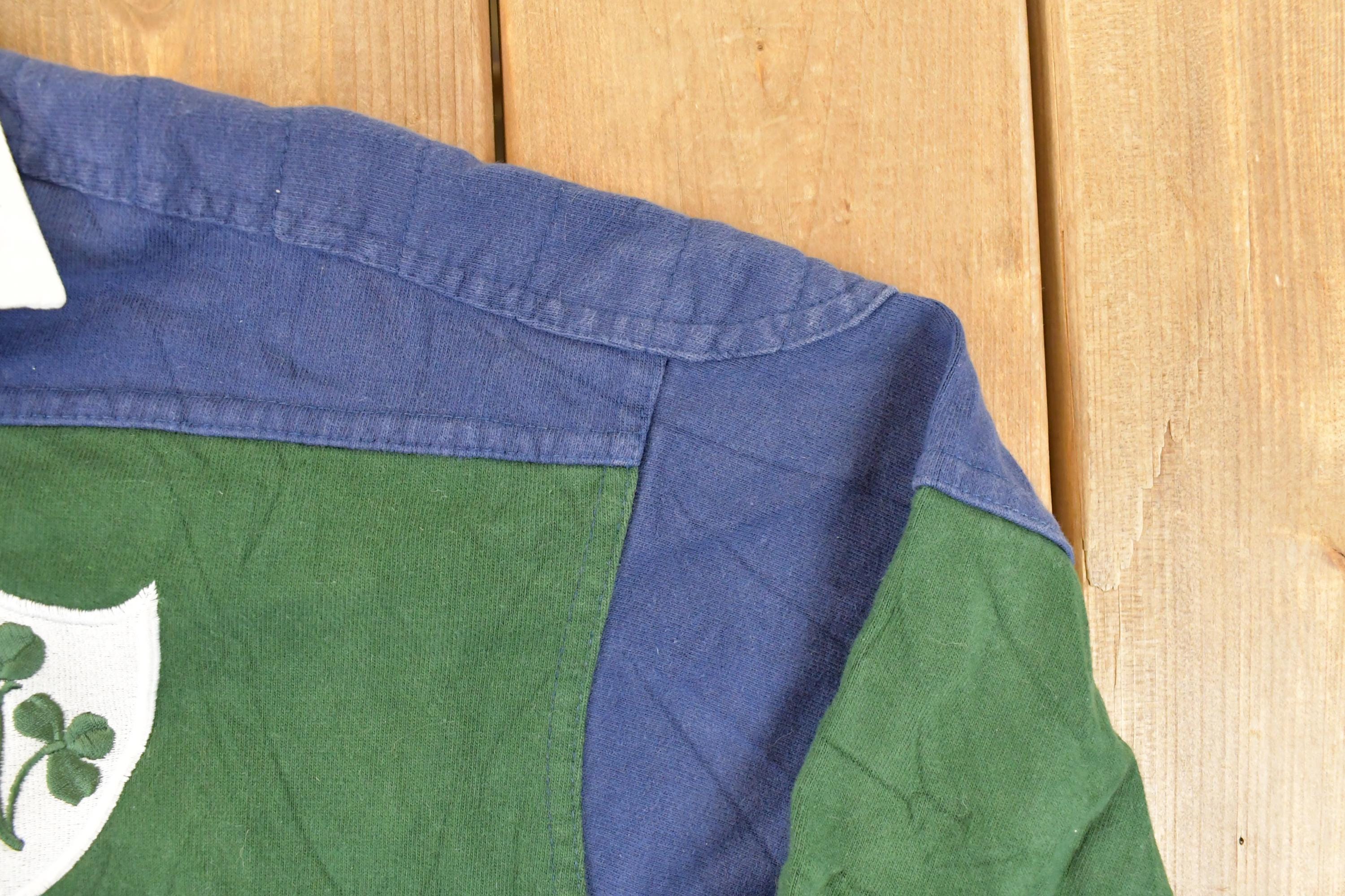 Vintage 1990s Total Rugby Ireland Quarter Button Up Shirt Men's L - Image 4