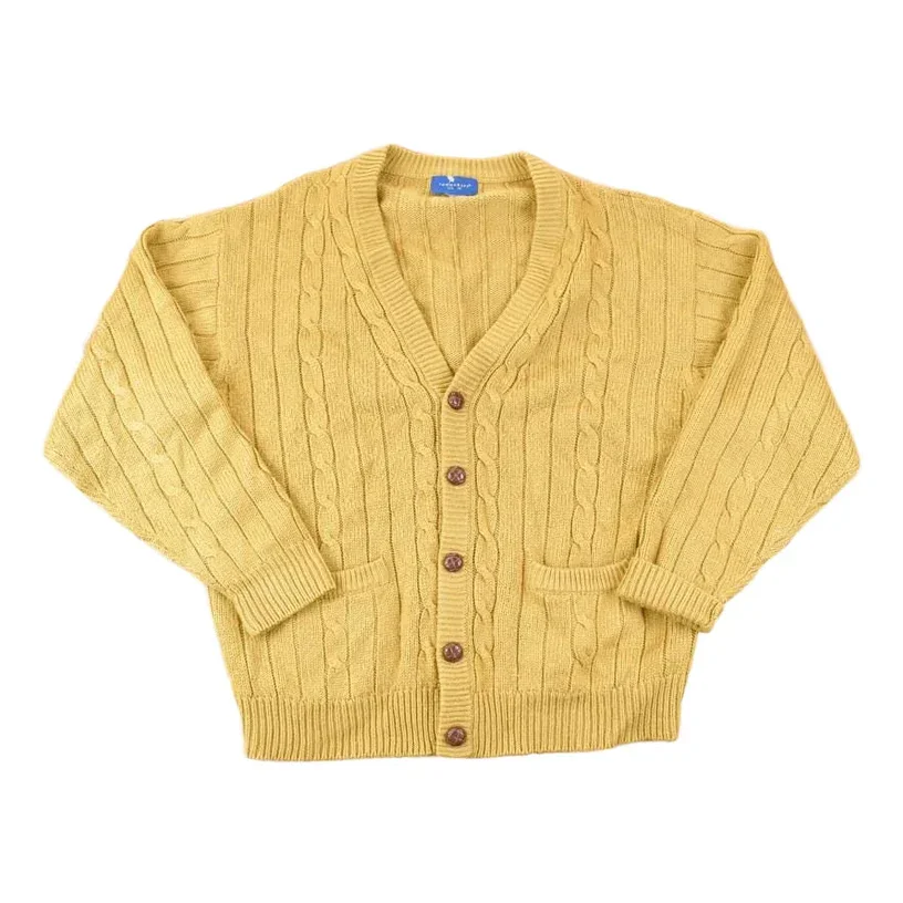 Vintage 1990s Towncraft Cable Knit Cardigan Sweater Men's L