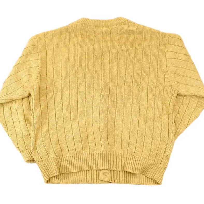 Vintage 1990s Towncraft Cable Knit Cardigan Sweater Men's L - Image 2
