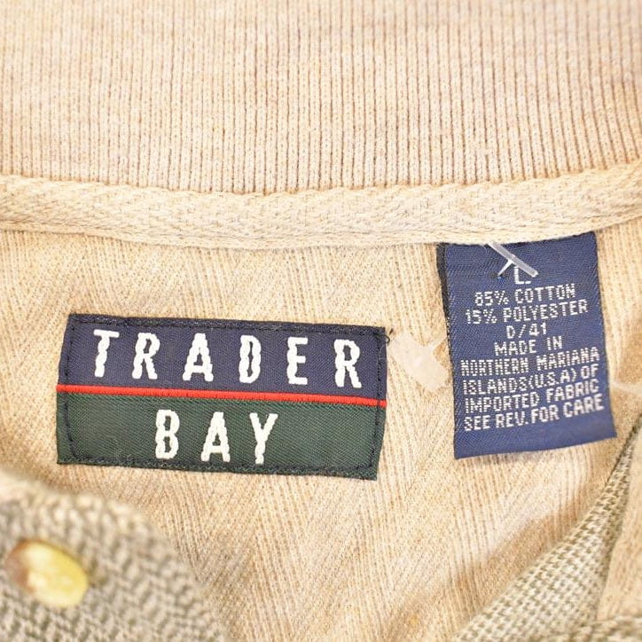 Vintage 1990s Trader Bay Quarter Button Shirt Men's L - Image 3