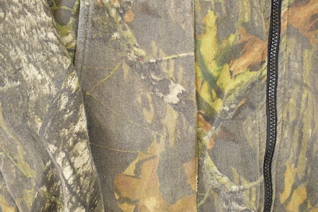 Vintage 1990s Trail Crest AOP Realtree Graphic Print Full Zip Hoodie Sweatshirt Men's L - Image 4