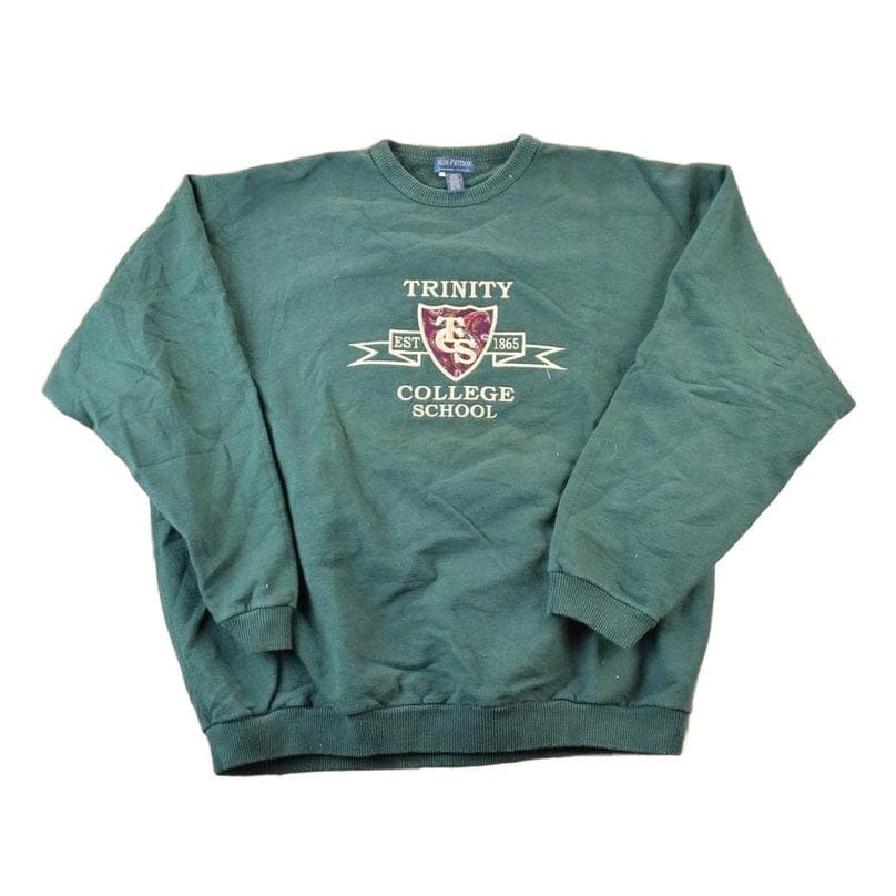 Vintage 1990s Trinity College School Collegiate Crewneck Men's XL