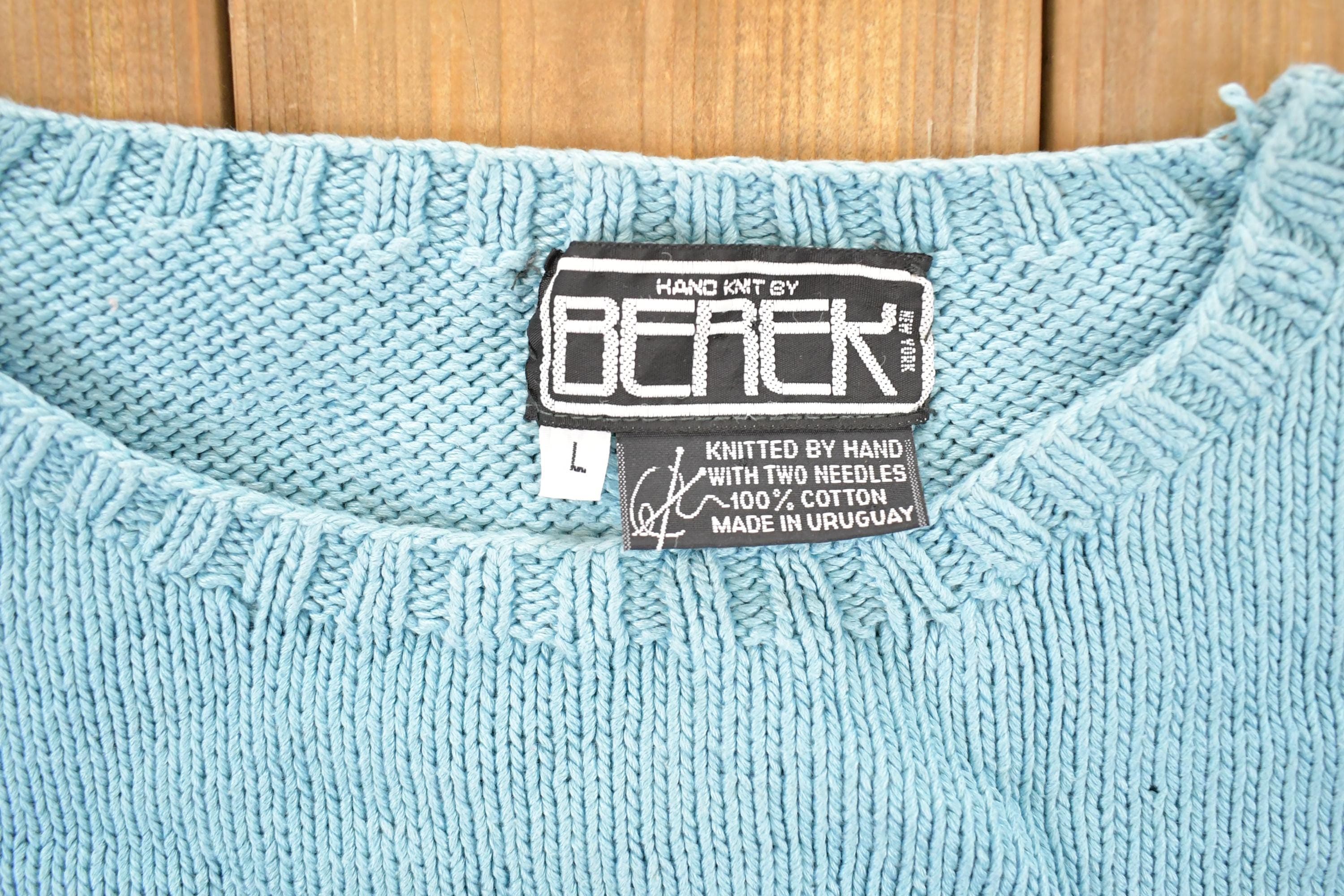Vintage 1990s Triple Kitty Berek Hand Knit Crewneck Sweater Women's L - Image 5