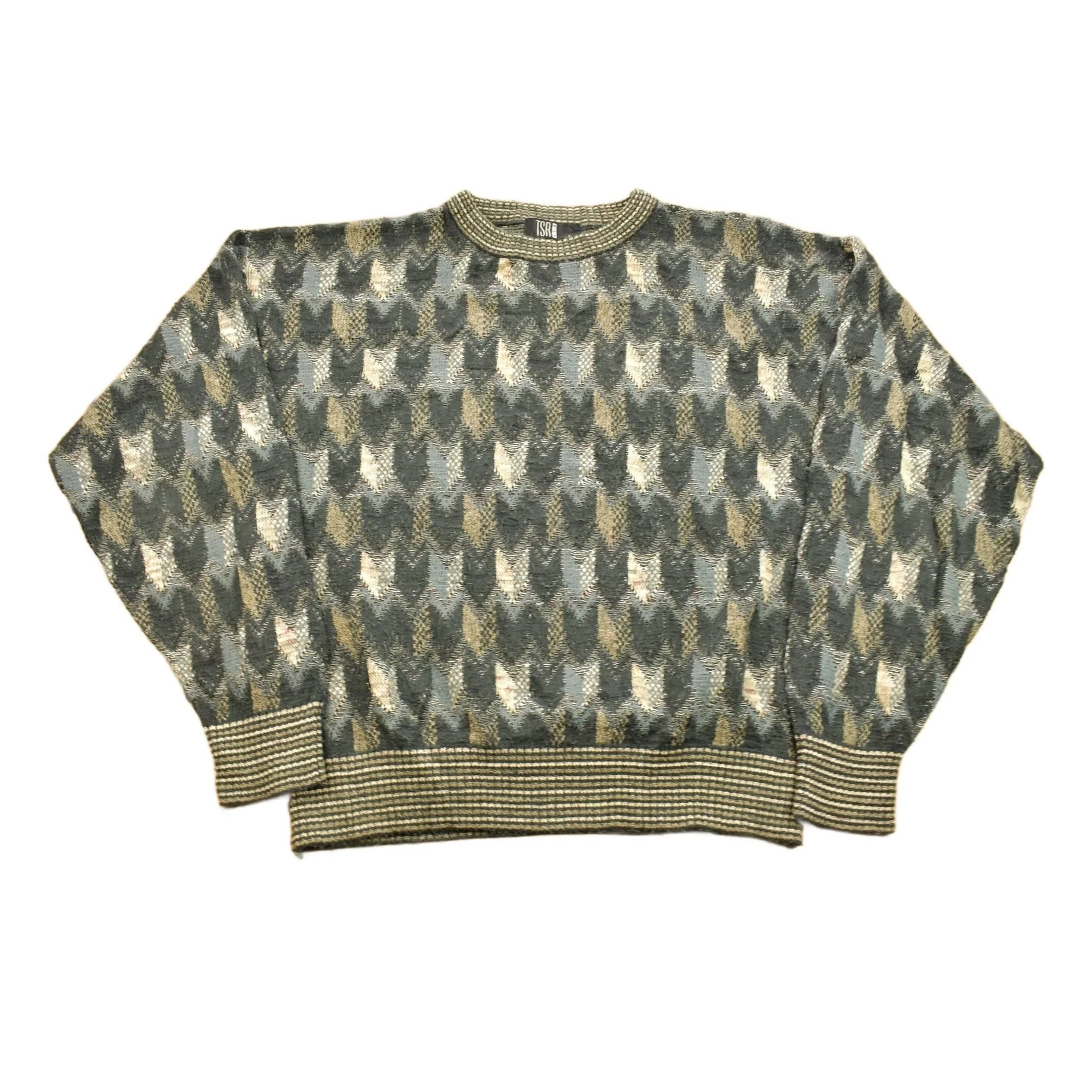 Vintage 1990s TSA USA Knitted Crewneck Sweater Men's Large