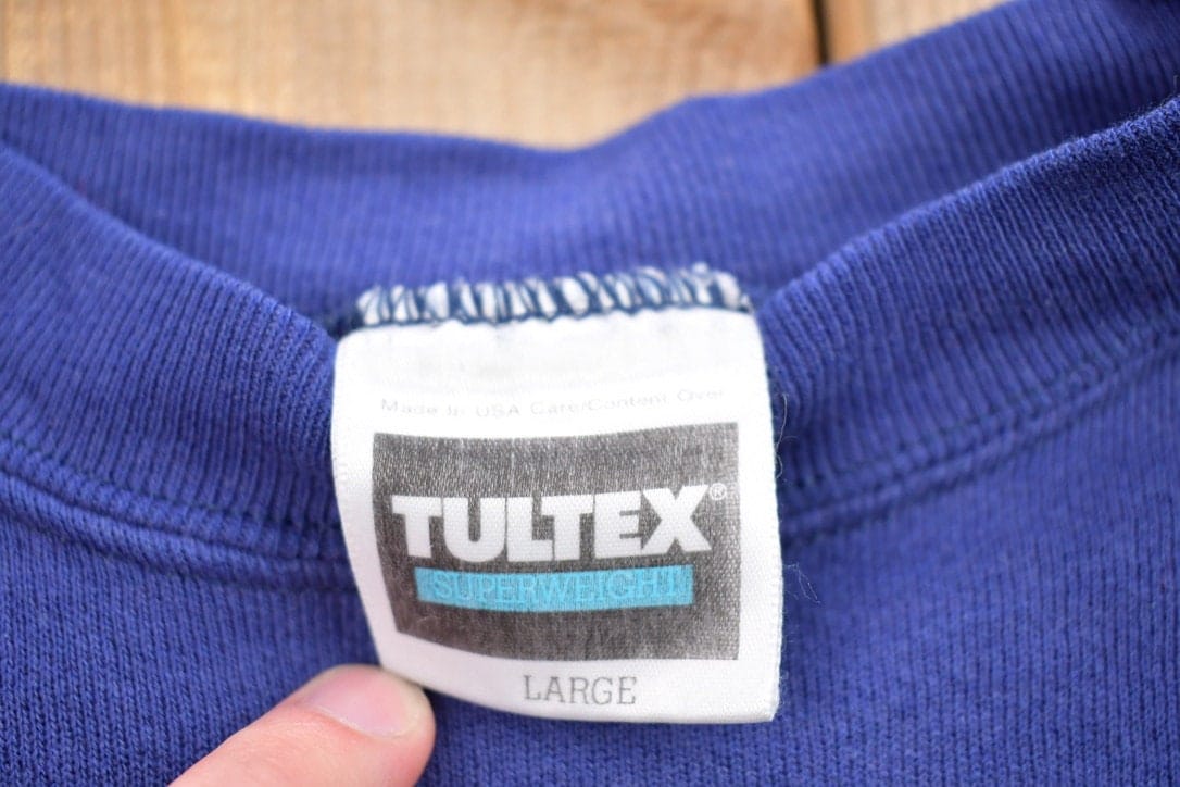Vintage 1990s Tultex Blank Crewneck Sweatshirt Men's Small - Image 3