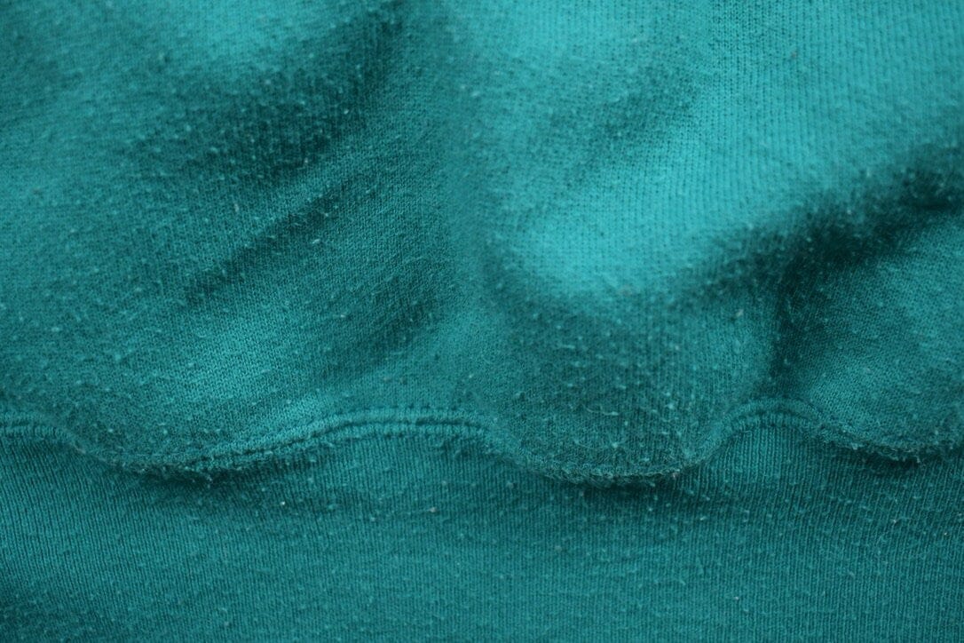 Vintage 1990s Tultex Blank Turquoise Crewneck Sweatshirt Men's Small - Image 4