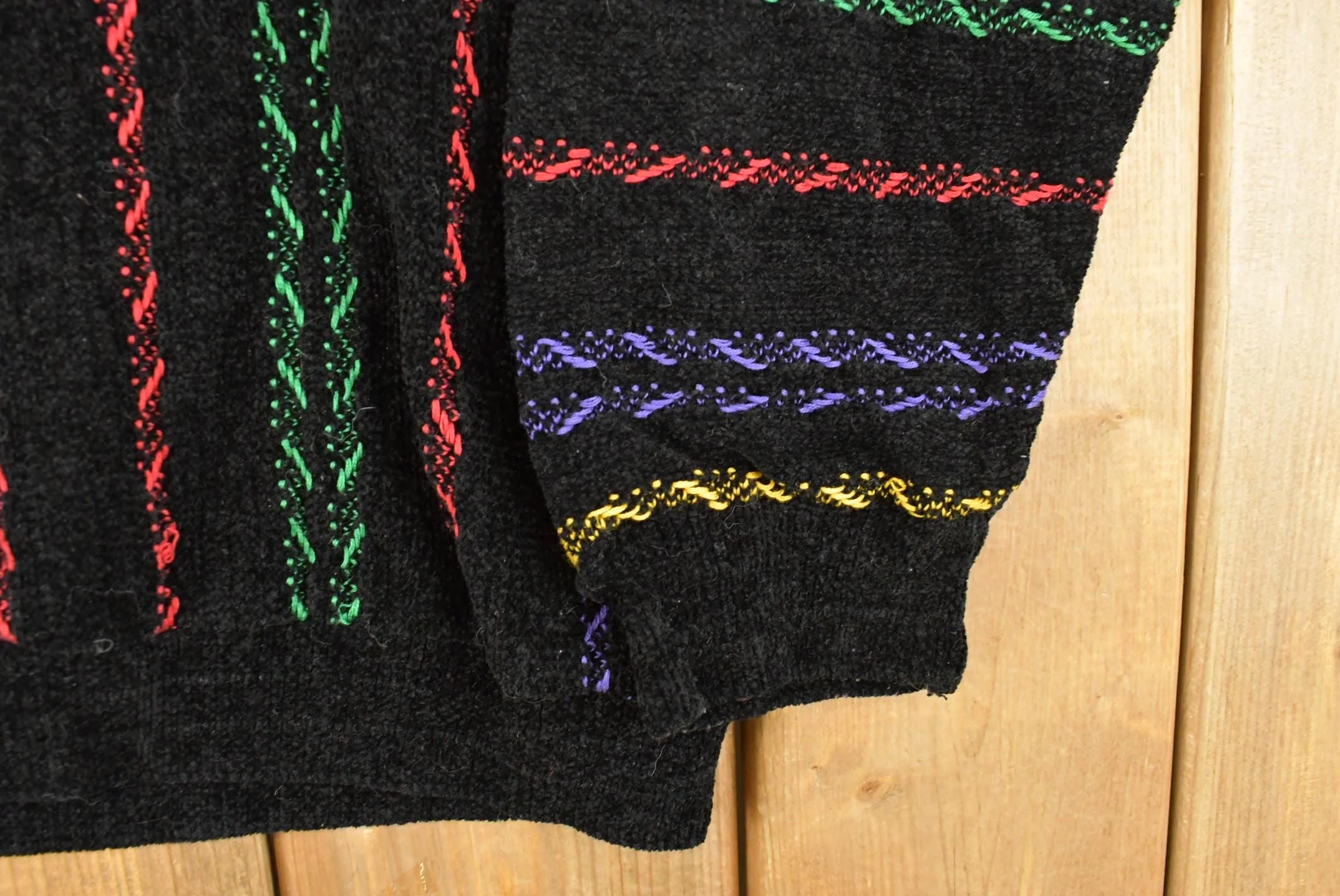 Vintage 1990s Tundra Canada Knit Abstract Pattern Crewneck Sweater Mens Large - Image 3
