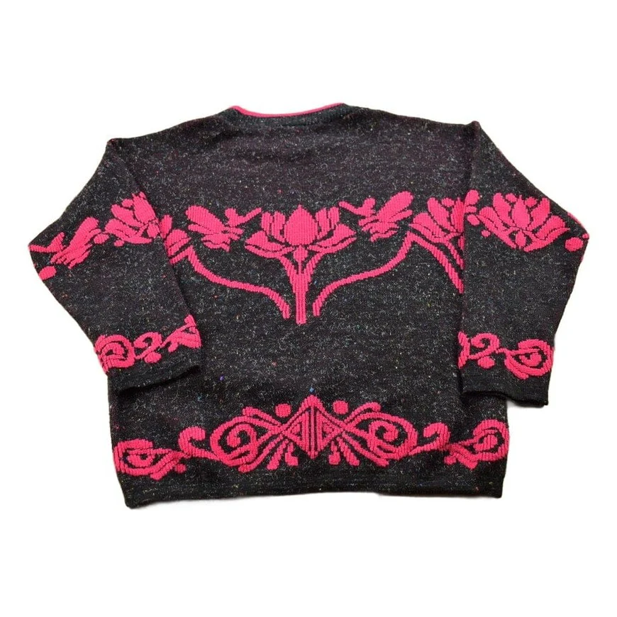Vintage 1990s Turning Point Knitted Crewneck Sweater Men's Medium - Image 2