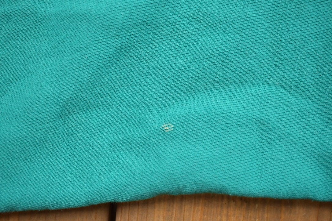 Vintage 1990s Turquoise Blank Crewneck Sweatshirt Men's Medium - Image 4