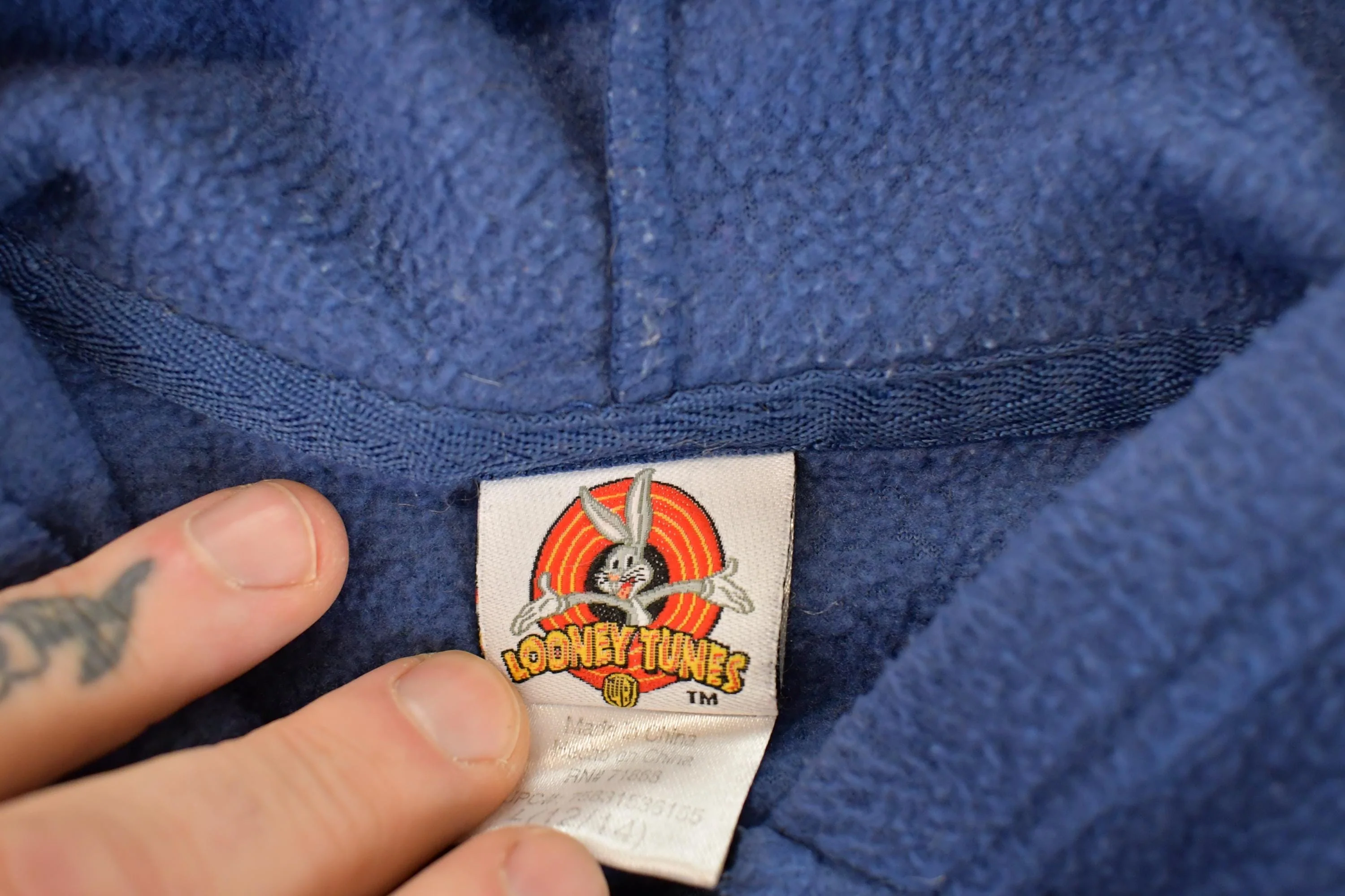 Vintage 1990s Tweety Bird Looney Tunes Full Zip Fleece Outdoorsman Sweater Women's XL - Image 4