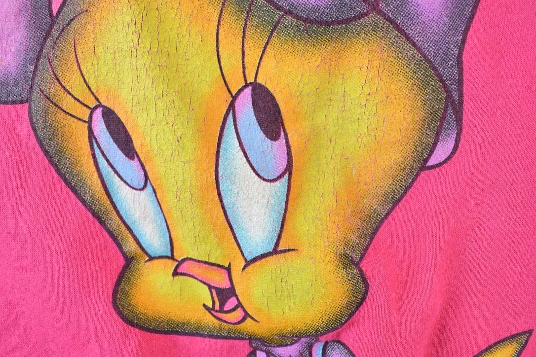 Vintage 1990s Tweety Bird Wibbit Frog Looney Tunes Crew Neck Men's 2XL - Image 3