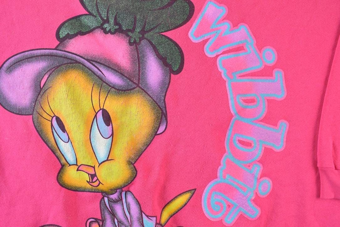 Vintage 1990s Tweety Bird Wibbit Frog Looney Tunes Crew Neck Men's 2XL - Image 4