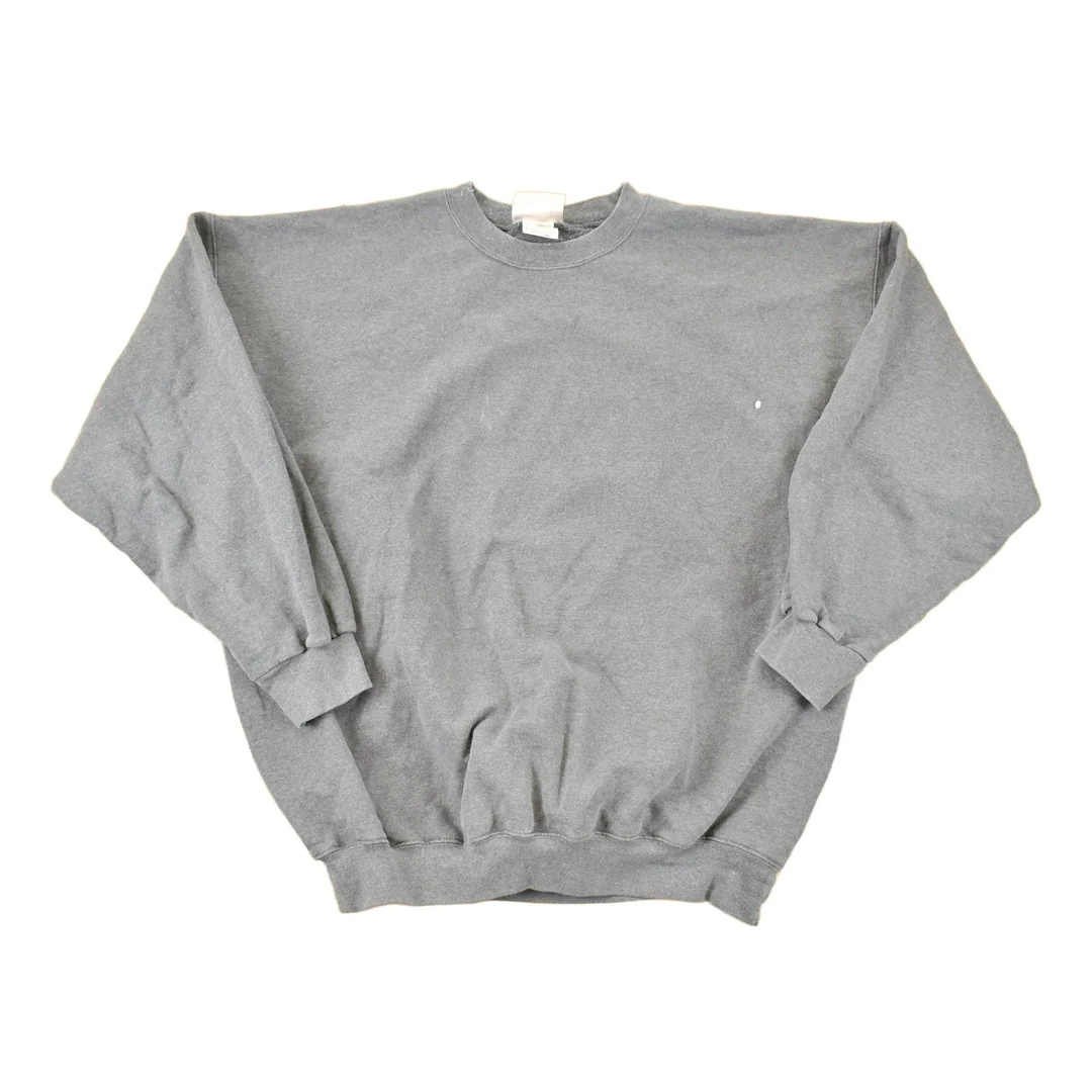 Vintage 1990s Ultimate Hanes Cotton Heavyweight Blank Print Pro Crewneck Sweatshirt Men's XL