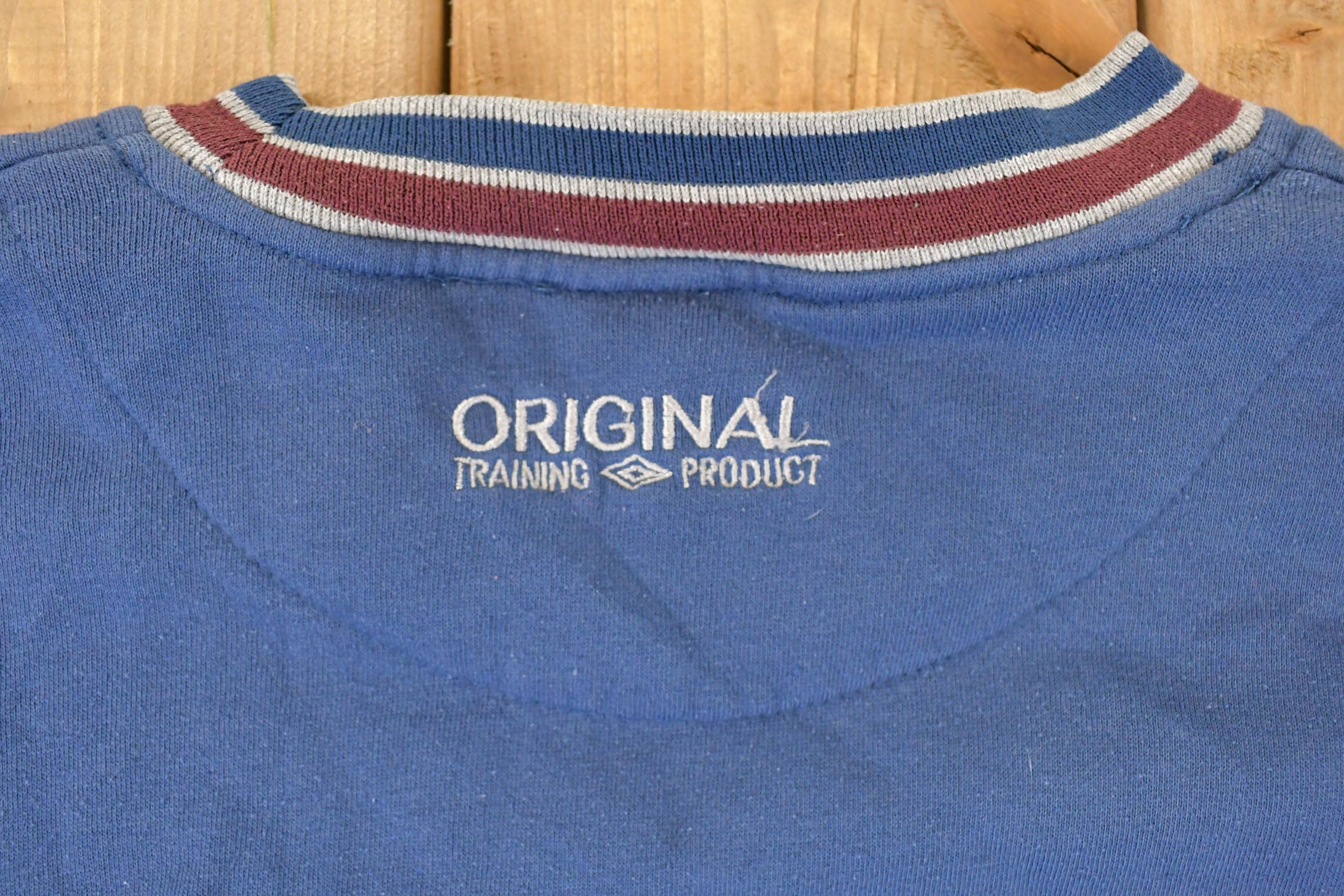 Vintage 1990s Umbro Training Product Embroidered Crewneck Sweatshirt Mens M - Image 4