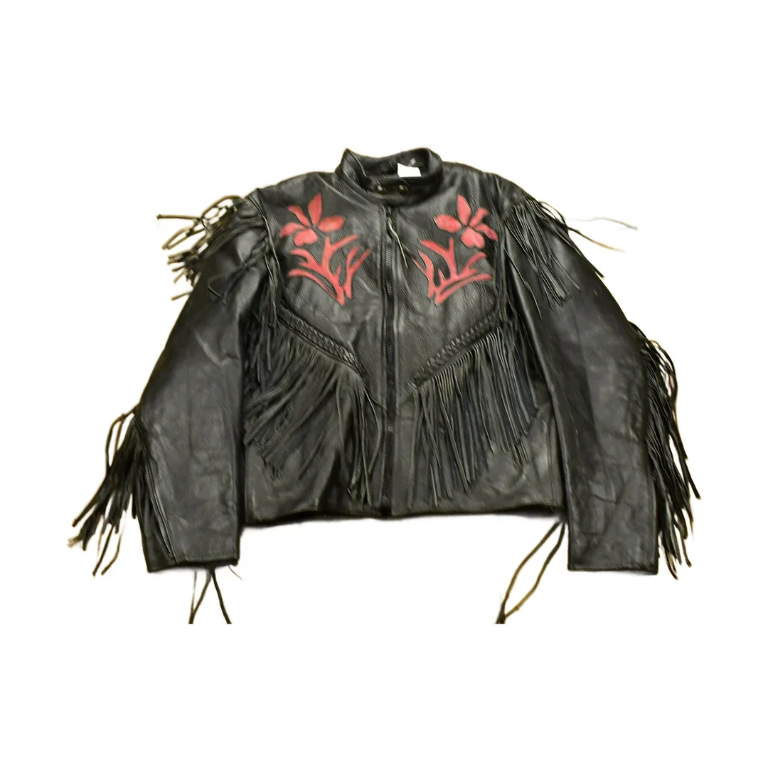 Vintage 1990s Unik Leather Collection Womens Motorcycle Jacket