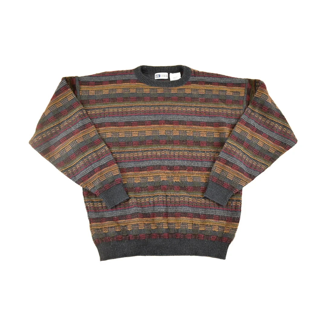 Vintage 1990s United Abstract Knit Sweater Men's M