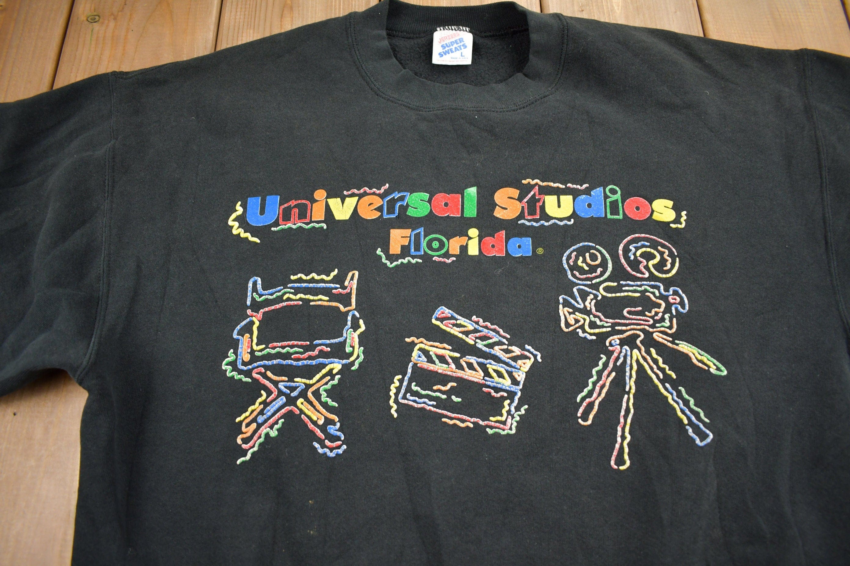 Vintage 1990s Universal Studios Florida Crewneck Sweatshirt Men's Large - Image 3