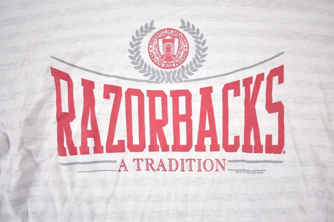 Vintage 1990s University Of Arkansas Razorbacks Collegiate T-Shirt Men's XL - Image 3