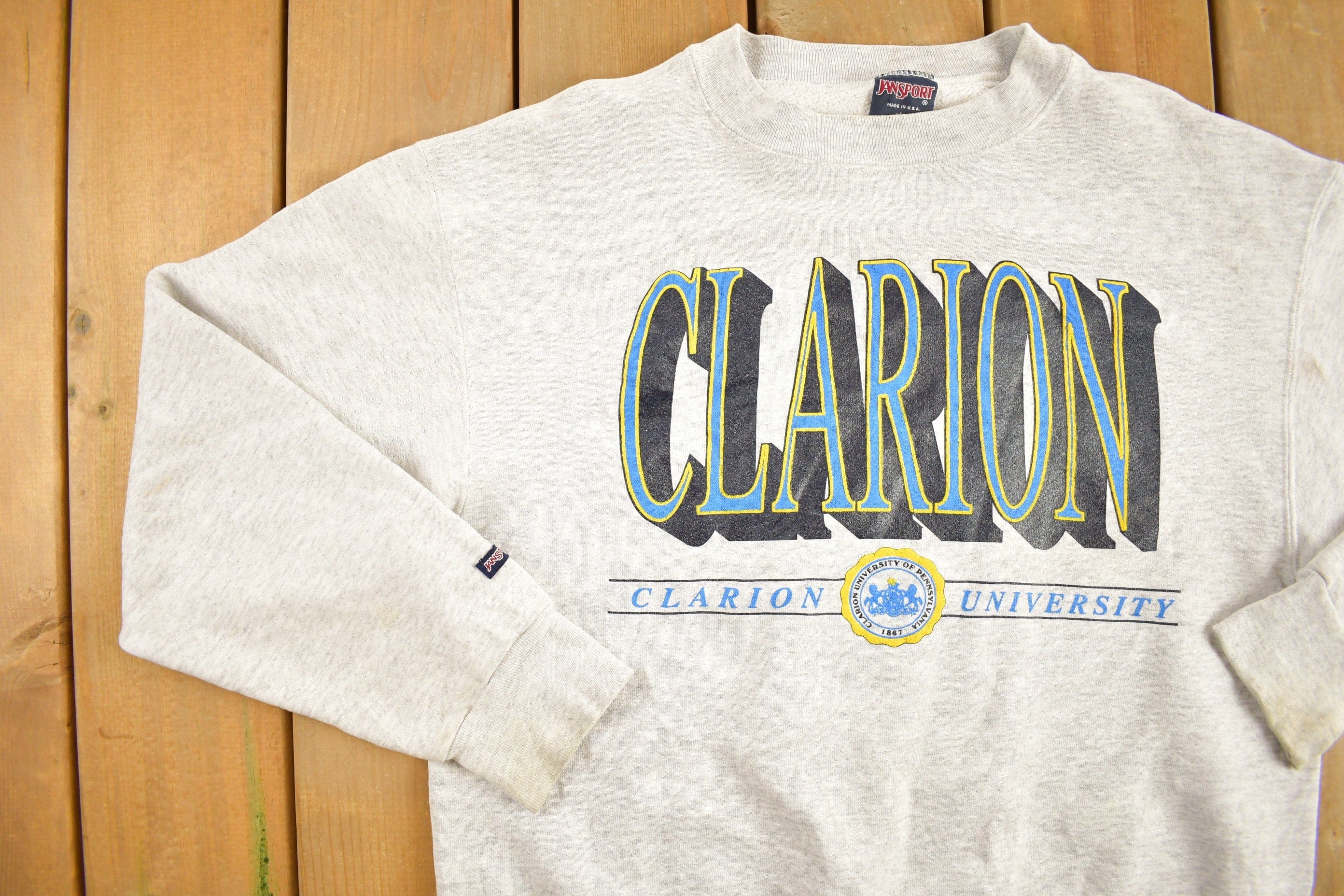 Vintage 1990s University Of Clarion Crewneck Men's Large - Image 3