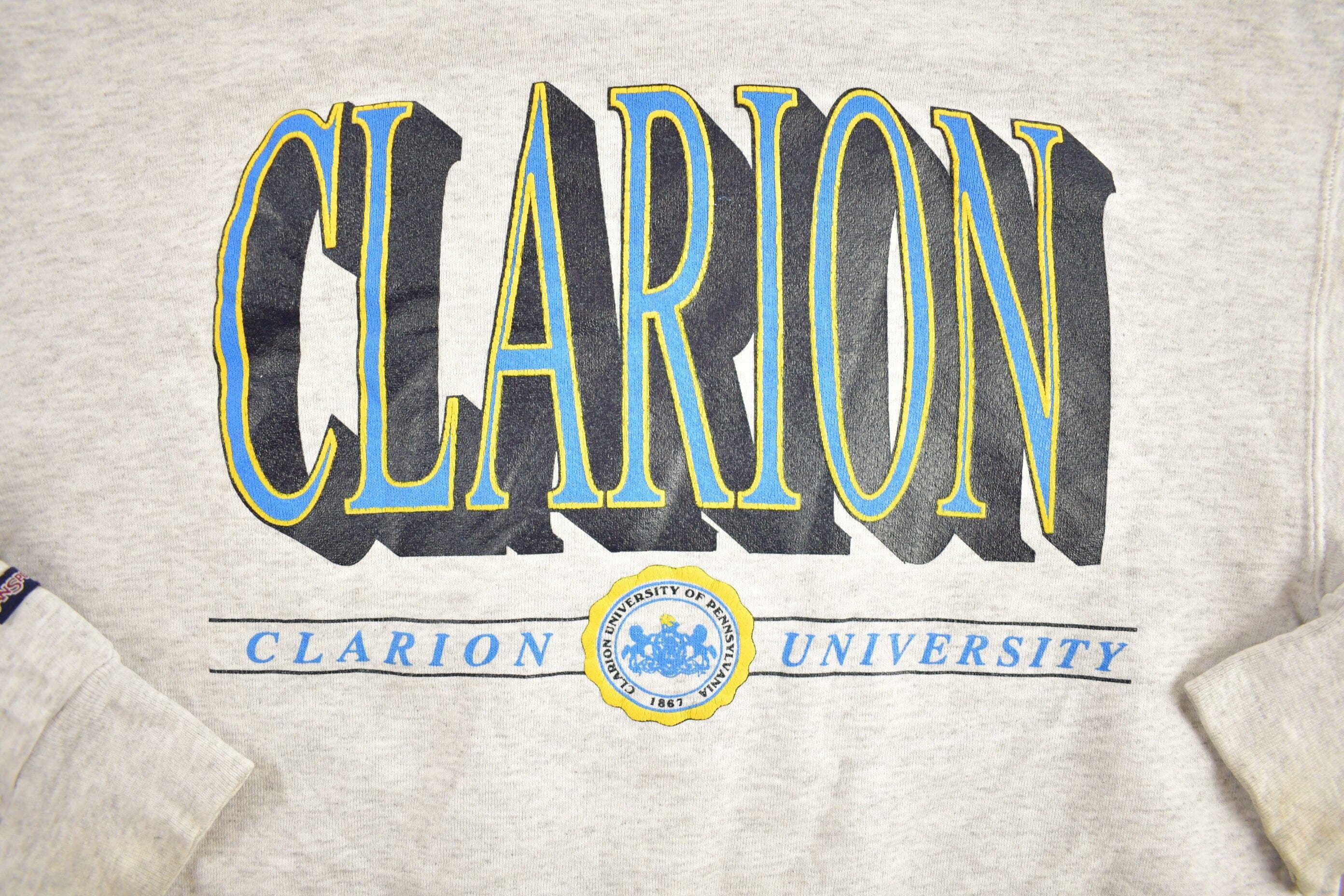 Vintage 1990s University Of Clarion Crewneck Men's Large - Image 4