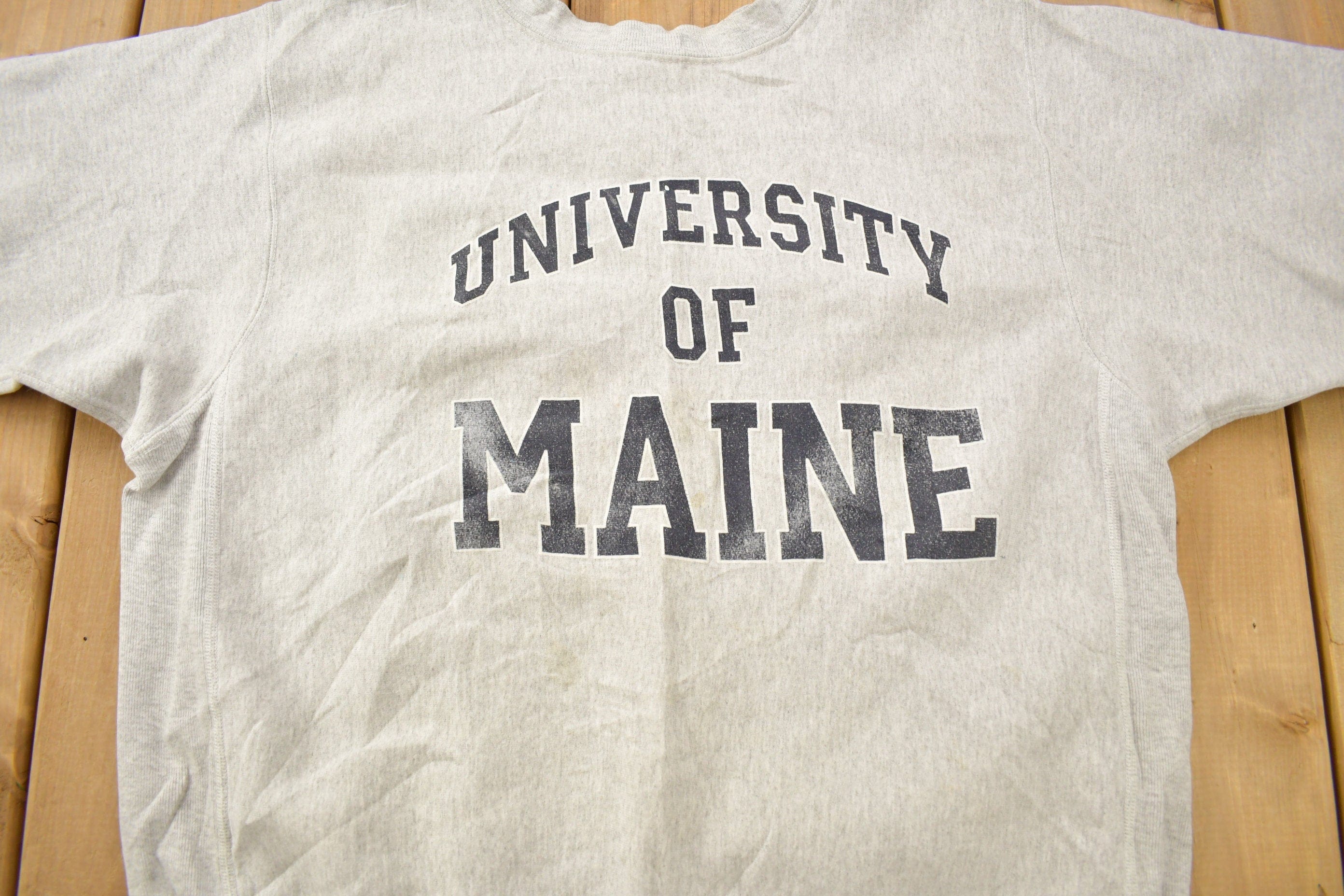 Vintage 1990s University Of Maine Collegiate Crewneck - Image 3