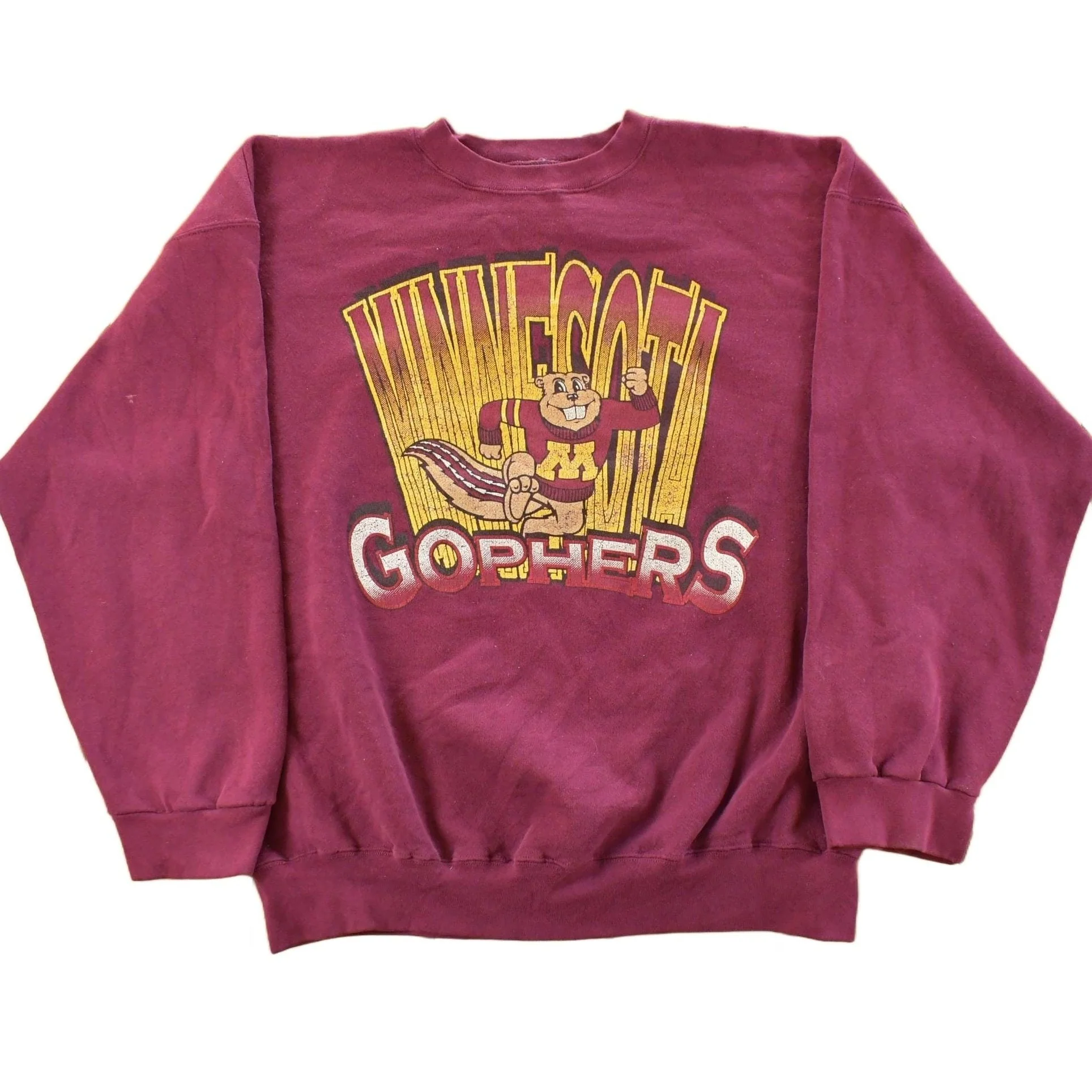 Vintage 1990s University of Minnesota Golden Gophers Crewneck Sweatshirt Men's 2XL