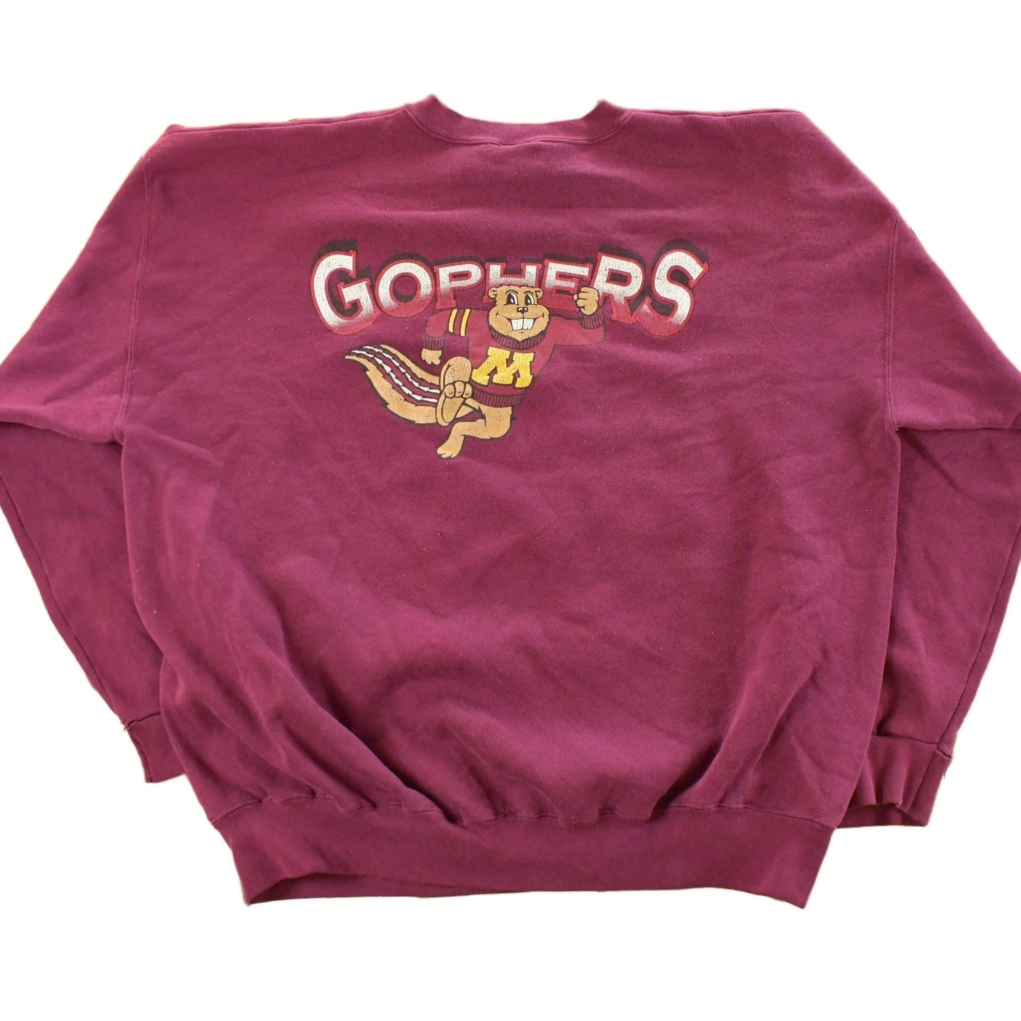 Vintage 1990s University of Minnesota Golden Gophers Crewneck Sweatshirt Men's 2XL - Image 2