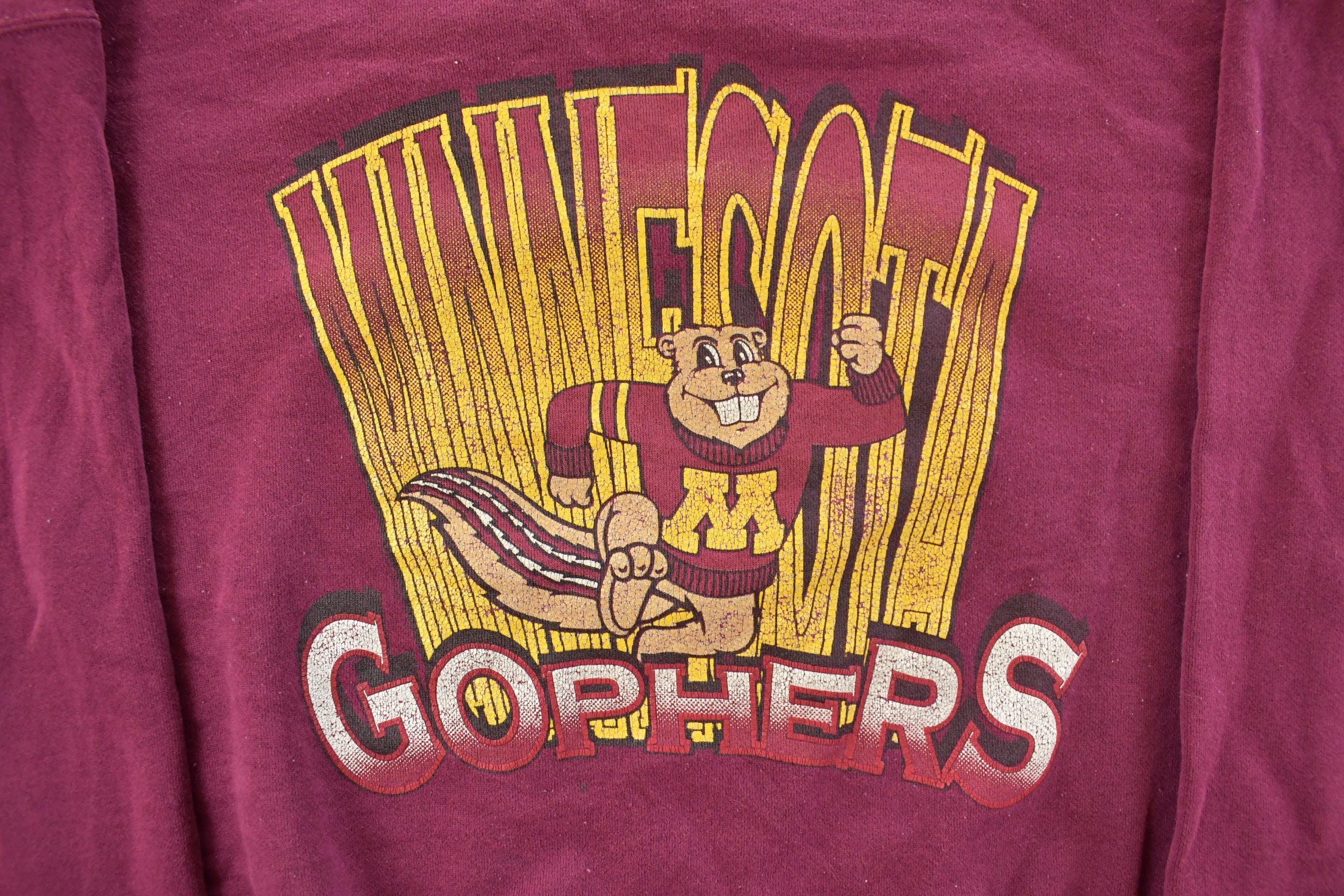 Vintage 1990s University of Minnesota Golden Gophers Crewneck Sweatshirt Men's 2XL - Image 4
