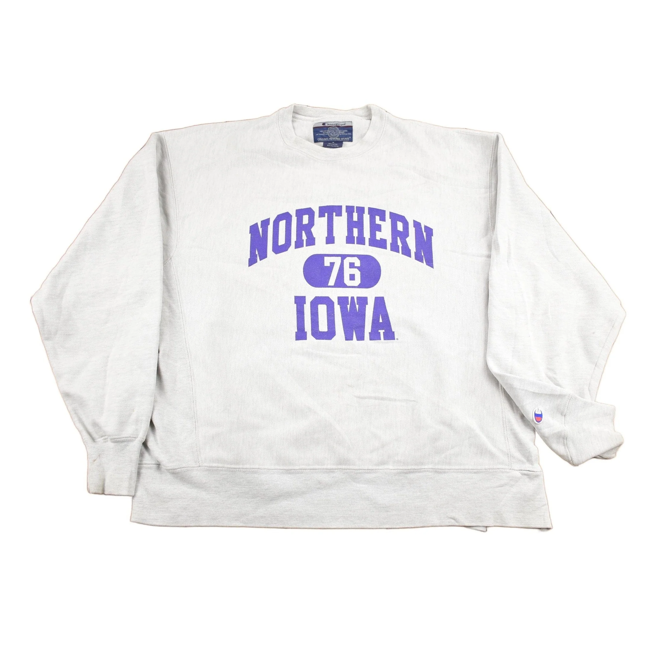 Vintage 1990s University of Northern Iowa Champion Reverse Weave Collegiate Crewneck Men's Large