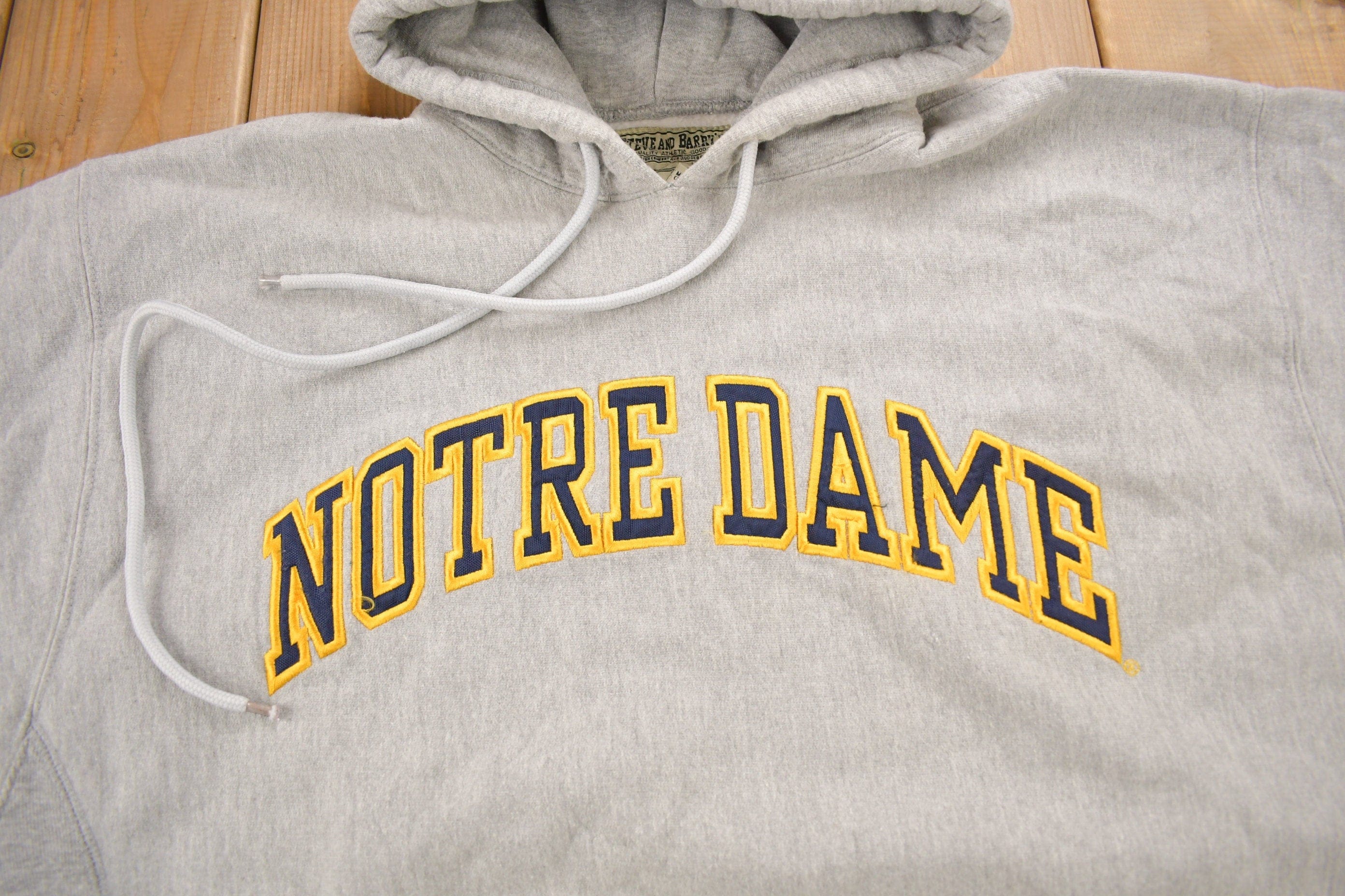 Vintage 1990s University of Notre Dame Collegiate Hoodie - Image 3