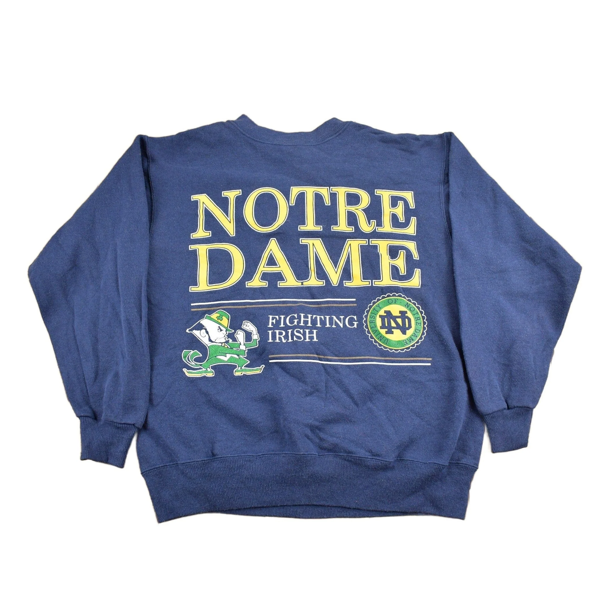 Vintage 1990s University Of Notre Dame Fighting Irish Collegiate Crewneck Men's S