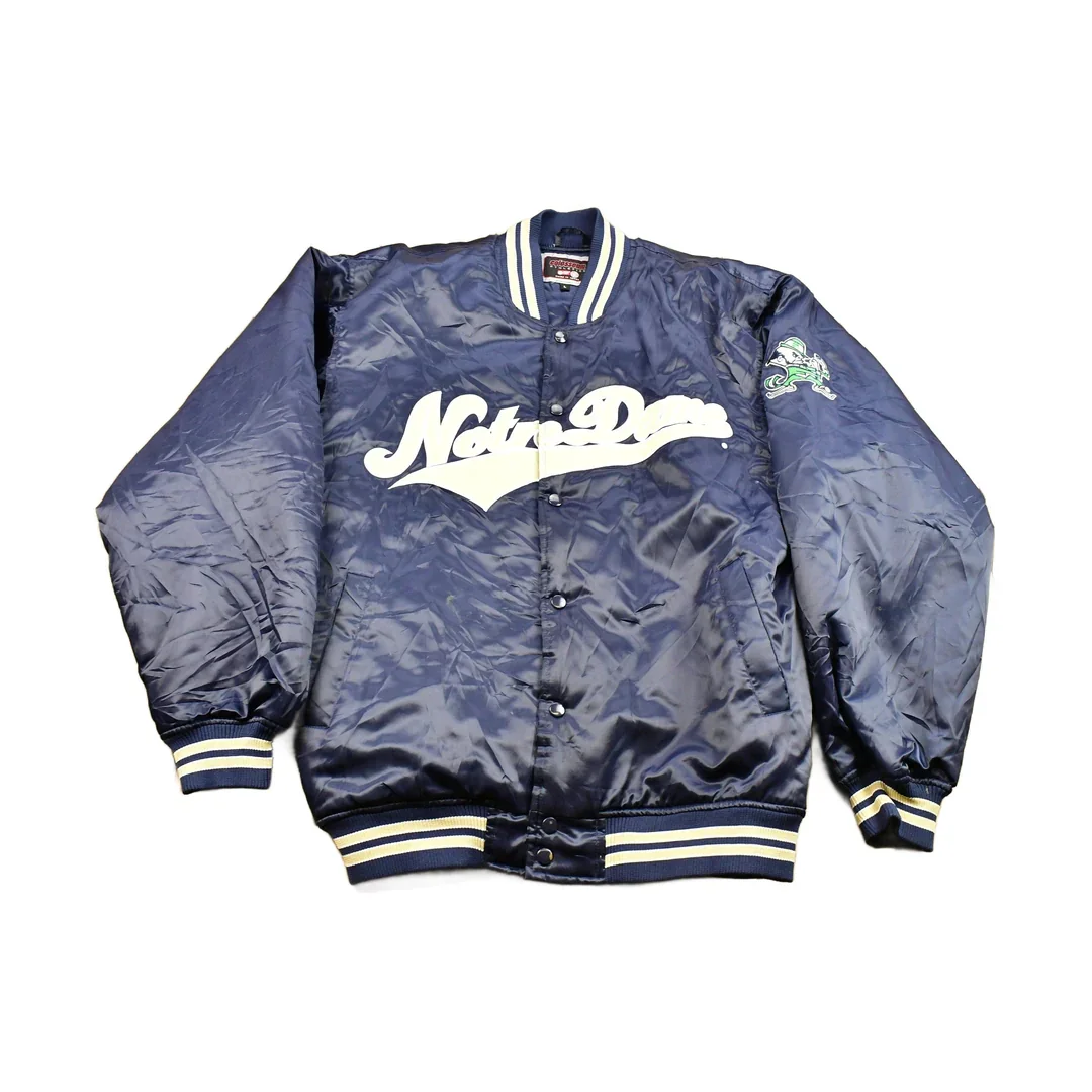 Vintage 1990s University Of Notre Dame Fighting Irish Varsity Bomber Jacket
