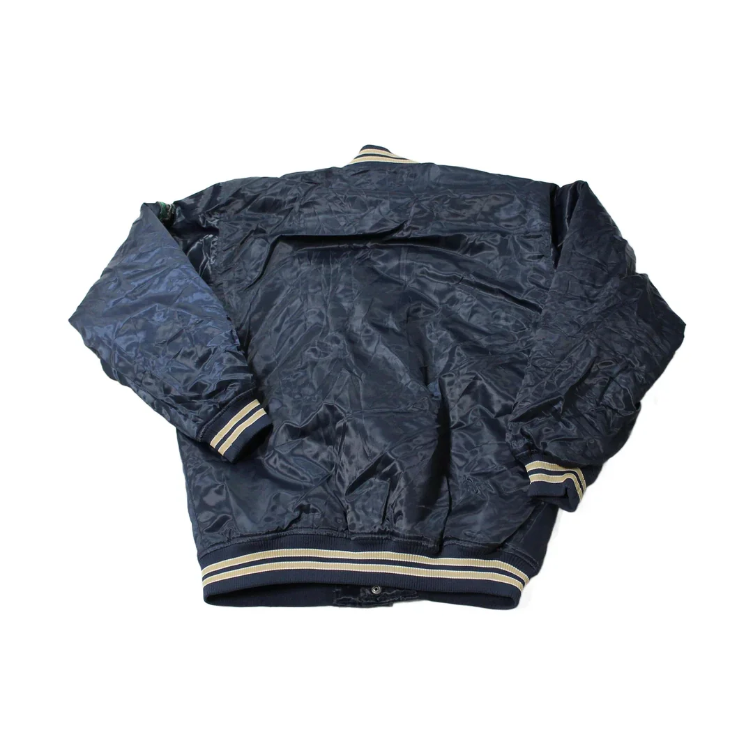 Vintage 1990s University Of Notre Dame Fighting Irish Varsity Bomber Jacket - Image 2