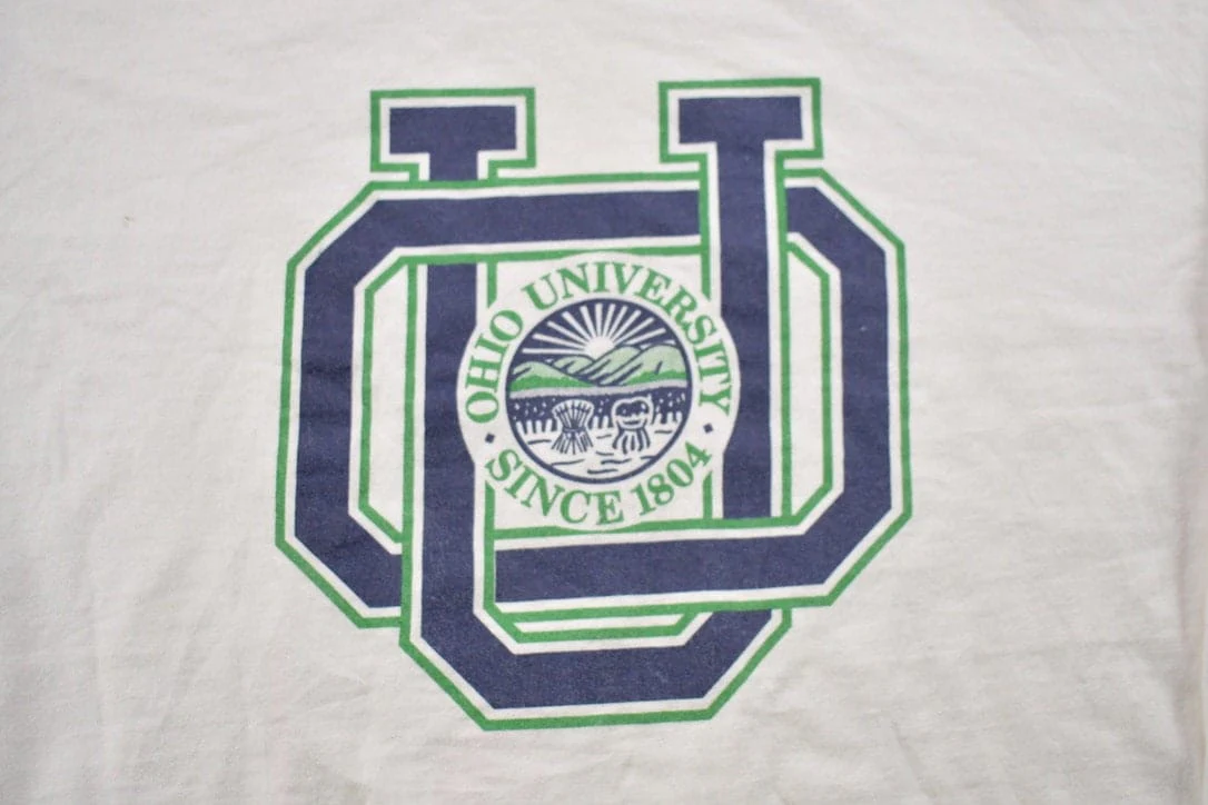 Vintage 1990s University Of Ohio Collegiate Crewneck Shirt Men's Large - Image 4