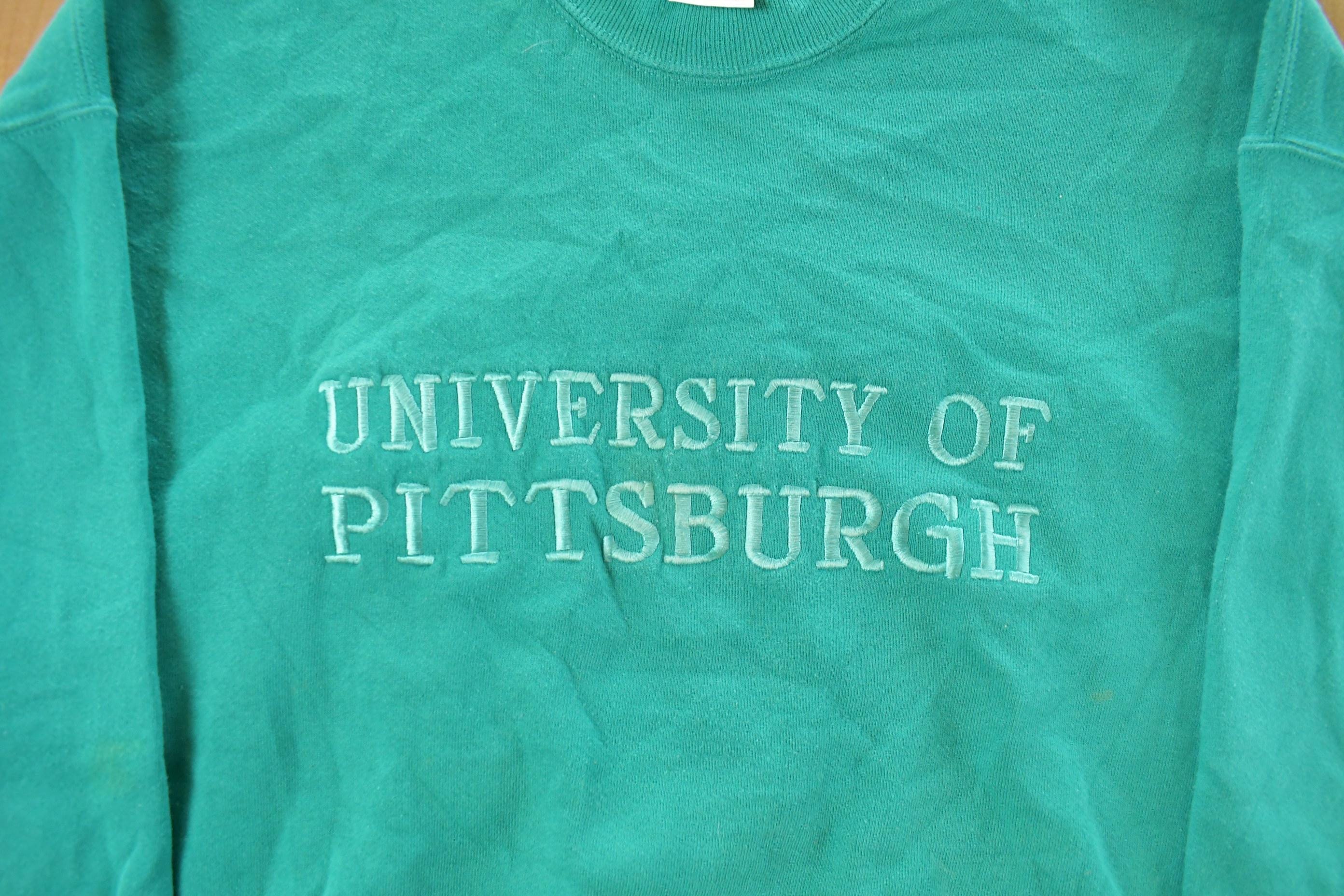 Vintage 1990s University of Pittsburgh Crewneck Sweatshirt Mens L - Image 3