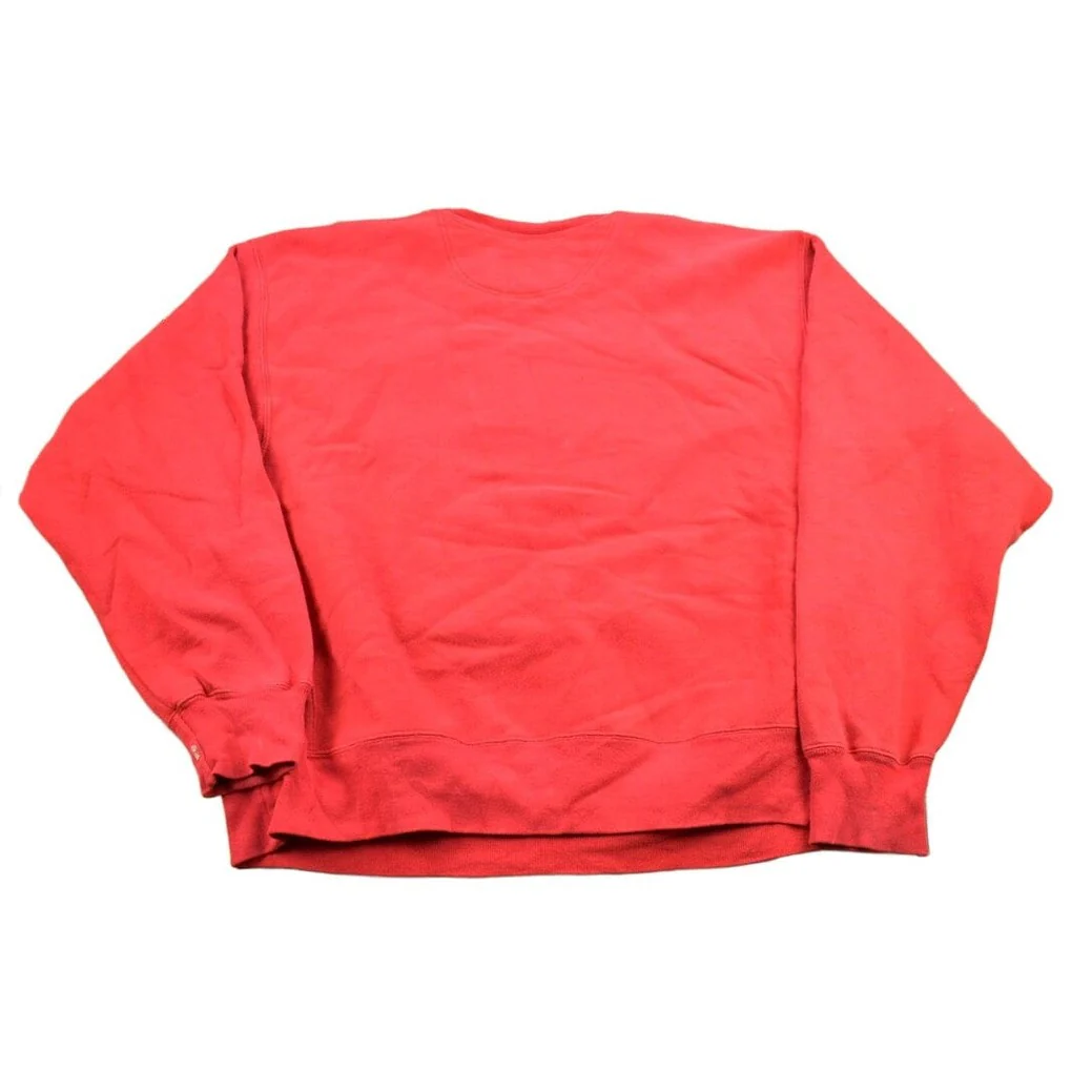 Vintage 1990s University Of Wisconsin Collegiate Basketball Reverse Weave Crewneck Men's XL - Image 2