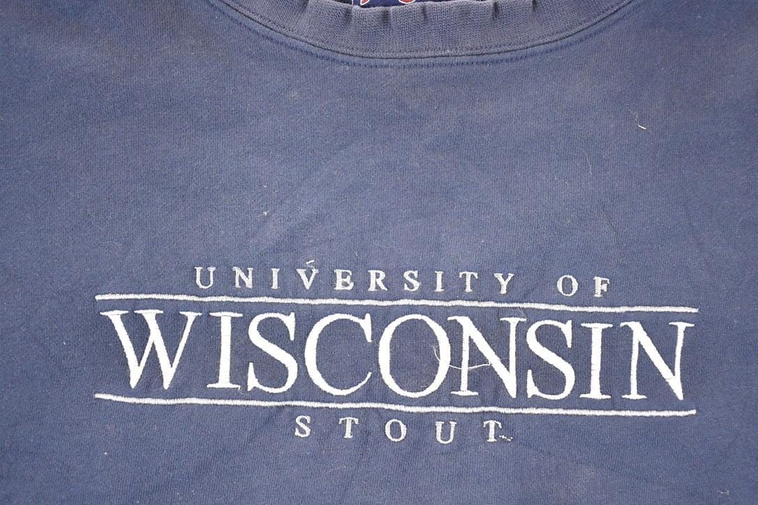 Vintage 1990s University Of Wisconsin Crewneck Sweater Men's L - Image 4