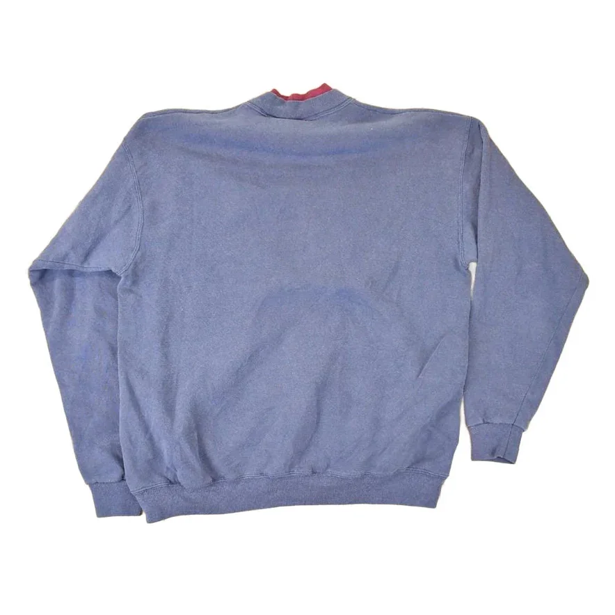 Vintage 1990s Up North Minnesota Embroidered Wolfpack Double Collar Crewneck Sweatshirt Mens L - Image 2