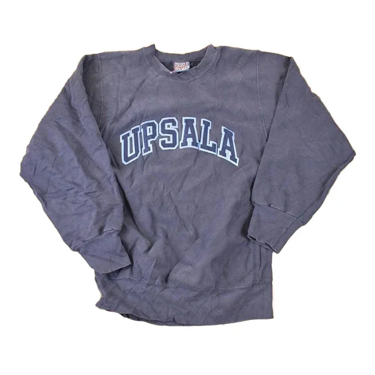 Vintage 1990s UPSALA Embroidered University Crewneck Sweater Mens S