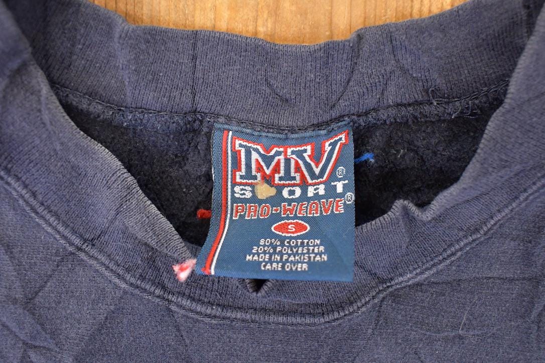 Vintage 1990s UPSALA Embroidered University Crewneck Sweater Mens S - Image 4
