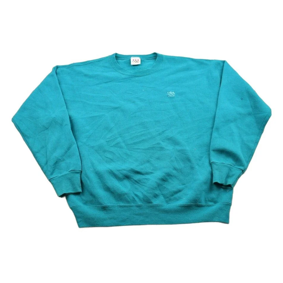 Vintage 1990s USA Olympic Blank Crewneck Sweatshirt Men's Large