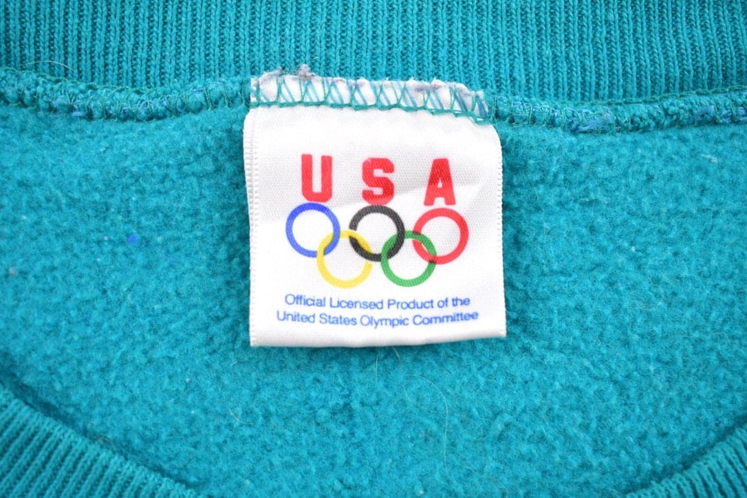 Vintage 1990s USA Olympic Blank Crewneck Sweatshirt Men's Large - Image 3