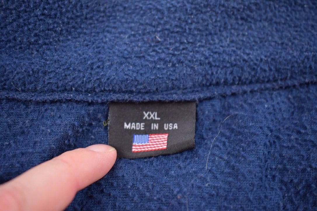 Vintage 1990s USA Olympic Zip Up Fleece Sweater Men's XL - Image 3
