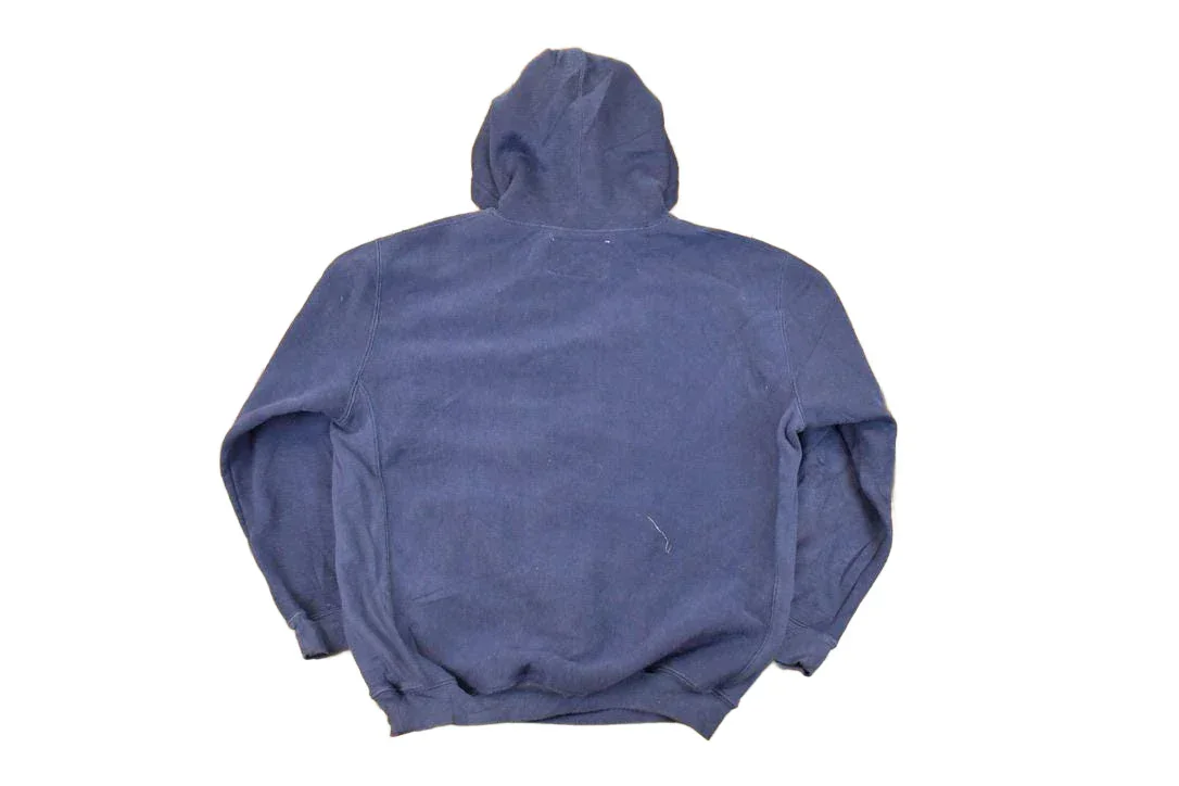 Vintage 1990s USA Steve And Barry's Embroidered Hoodie Sweatshirt Youth L - Image 2