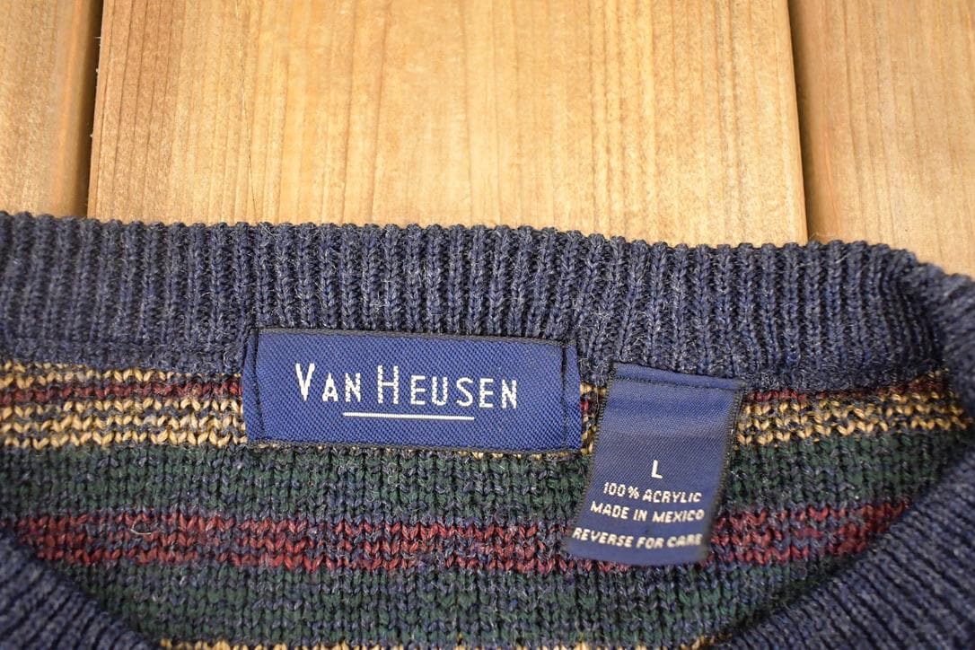 Vintage 1990s van Heusen Knit Sweater Men's XL - Image 4