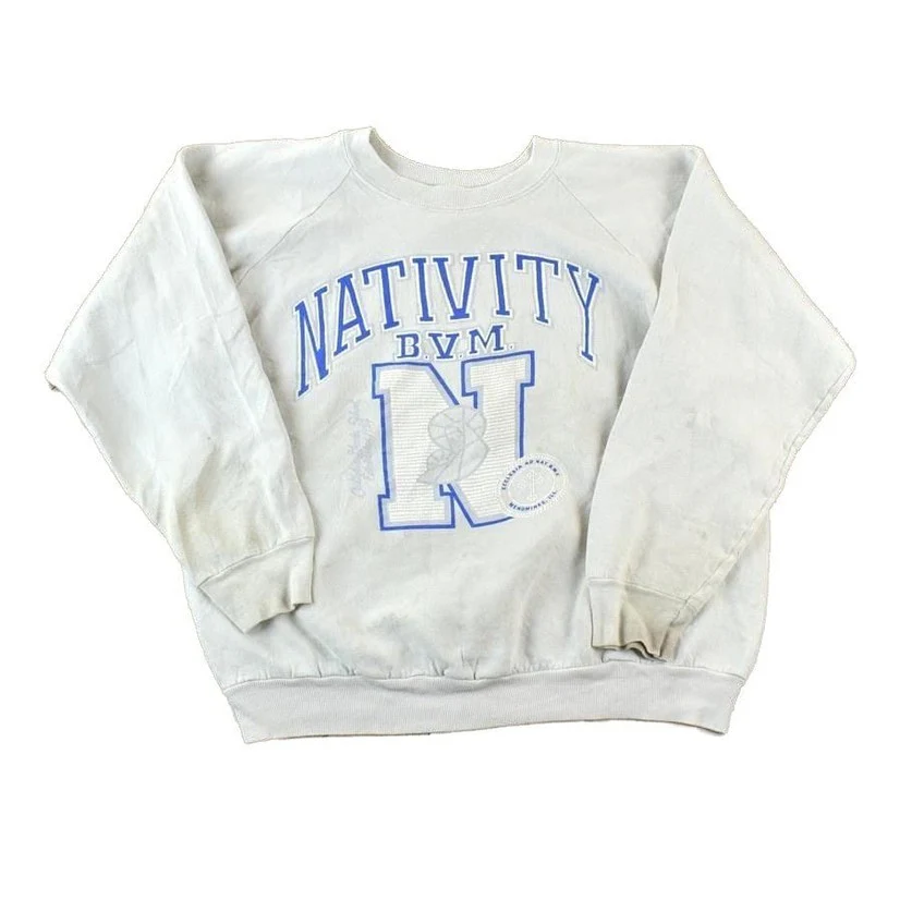 Vintage 1990s Vativity University Crewneck Men's Large