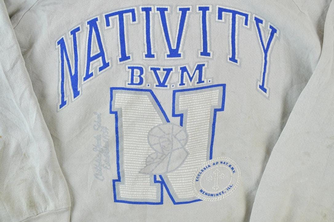 Vintage 1990s Vativity University Crewneck Men's Large - Image 3