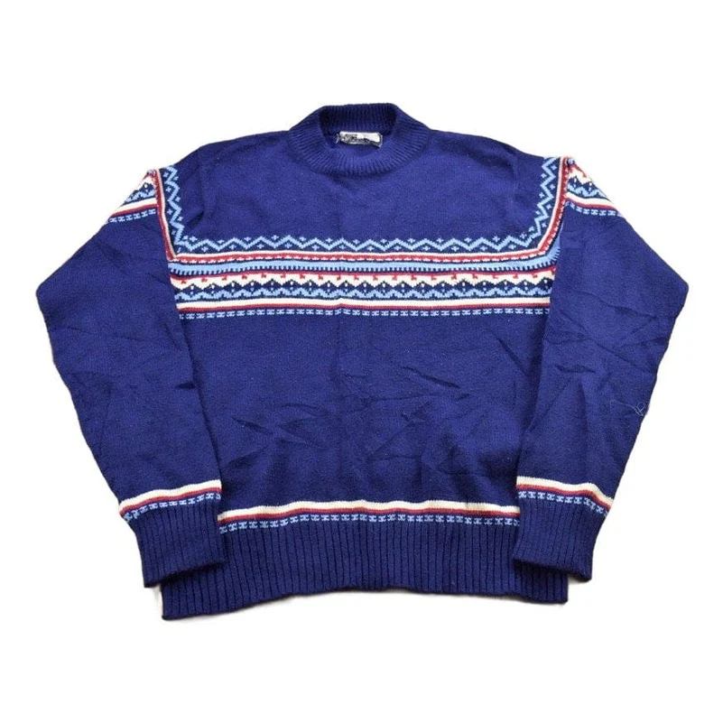 Vintage 1990s VIP Knitted Crewneck Sweater Men's S