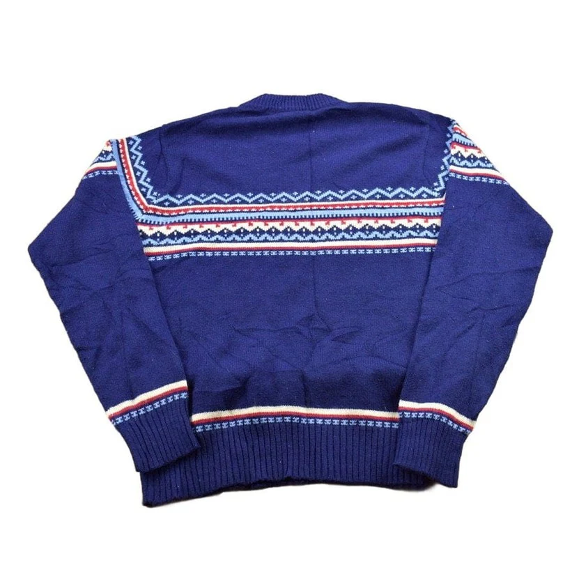 Vintage 1990s VIP Knitted Crewneck Sweater Men's S - Image 2